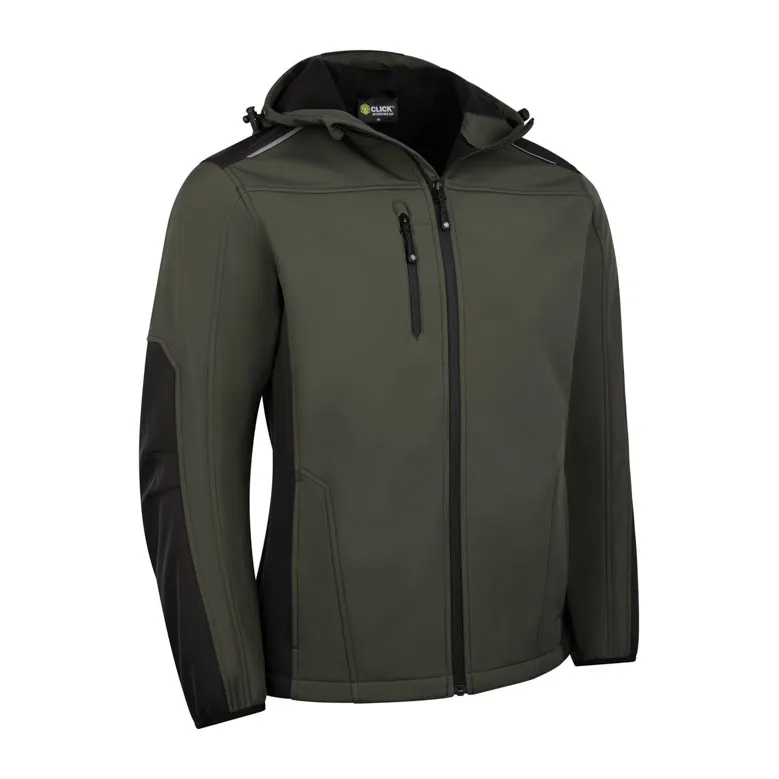 Beeswift Flex Softshell Hooded Jacket — Bottle Green